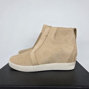 Sorel Beige Wedge Ankle Boots
